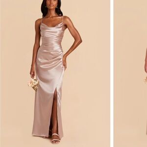 LYDIA DRESS
SHINY SATIN TAUPE